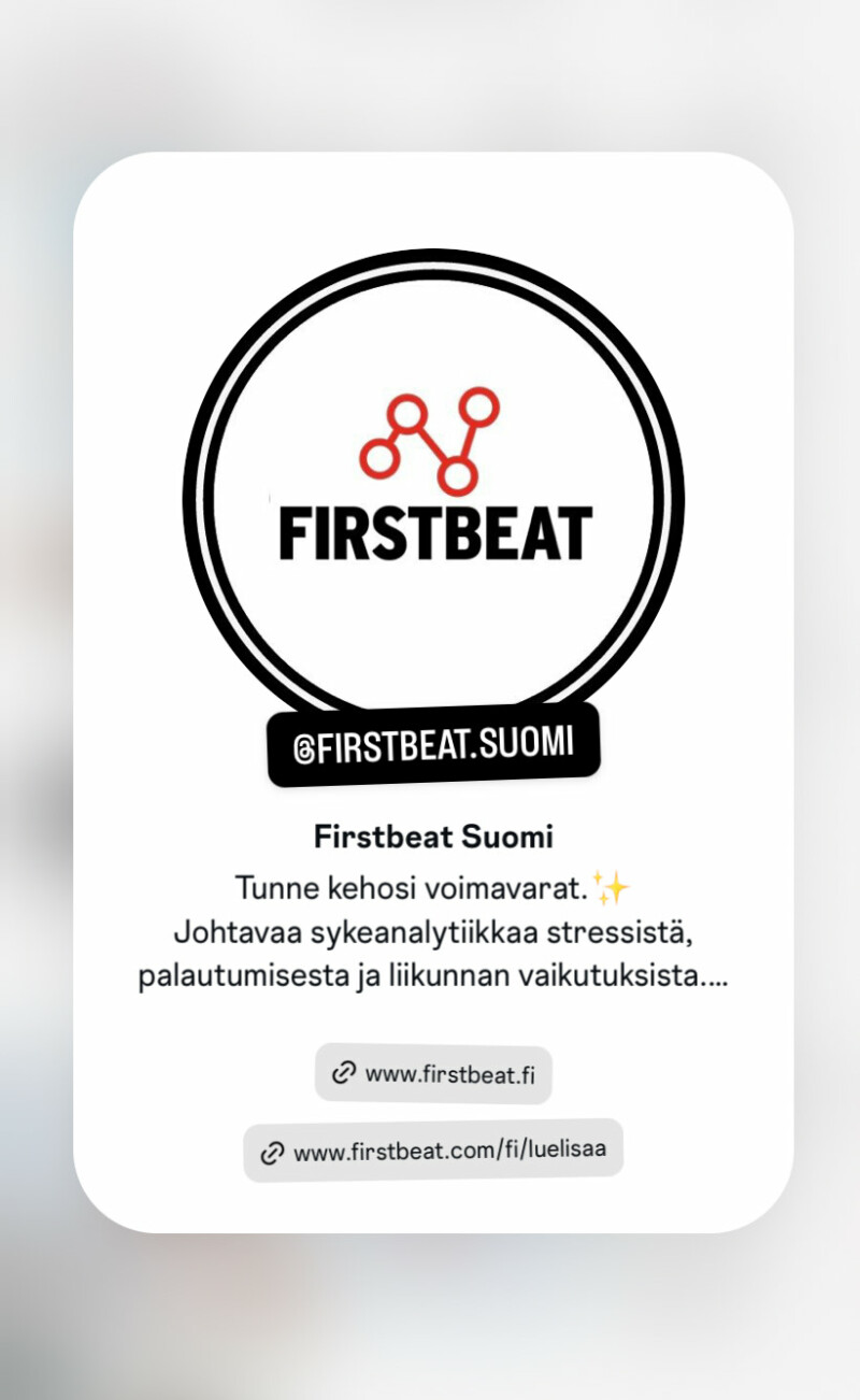 Firstbeat suomi instagram